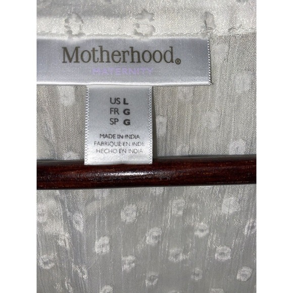 Maternity Top By Motherhood. Sz Large. Polyester Sleeveless White Sheer Lined - Picture 5 of 7